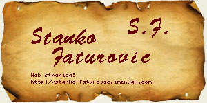 Stanko Faturović vizit kartica